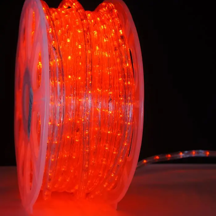 1/2-Inch Red LED Rope Light – Flexible Spool