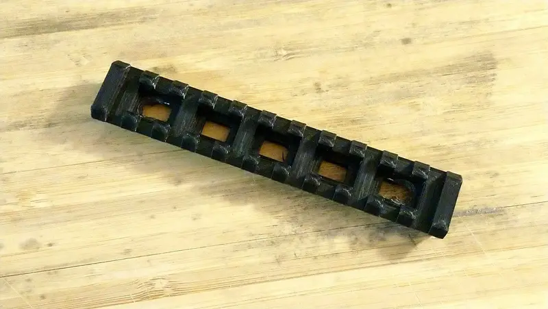 11-Slot Lightweight Picatinny Rail for Airsoft, Airgun, Paintball, and Foam Blaster Mounting