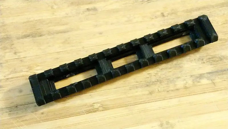12-Slot Lightweight Picatinny Rail for Airsoft, Airgun, Paintball, and Foam Blaster Accessories