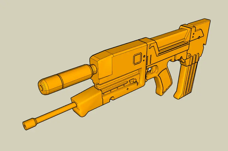 1:4 Scale Westinghouse M95A1 Phased Plasma Rifle Replica – Terminator Film-Inspired Display Prop