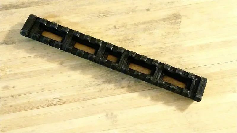 15-Slot Lightweight Picatinny Rail for Airsoft, Airgun, Paintball, and Foam Blaster Platforms