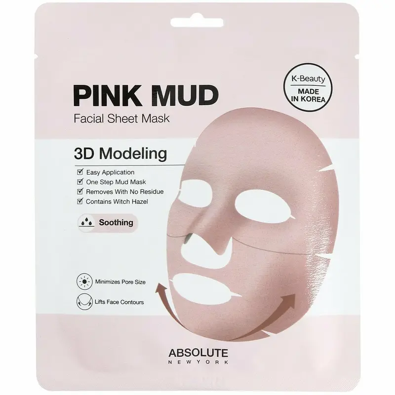 Absolute New York Mud Facial Sheet Mask for Deep Cleansing & Detox