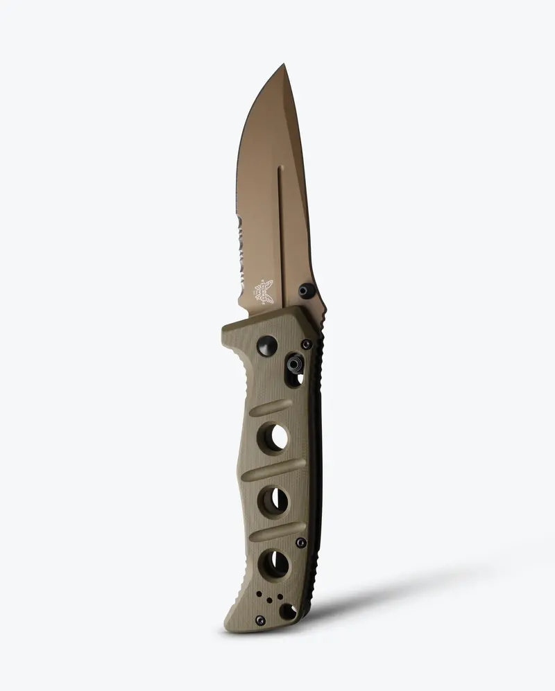 Adamas Fixed Blade Knife – OD Green G10, Drop-Point Tip