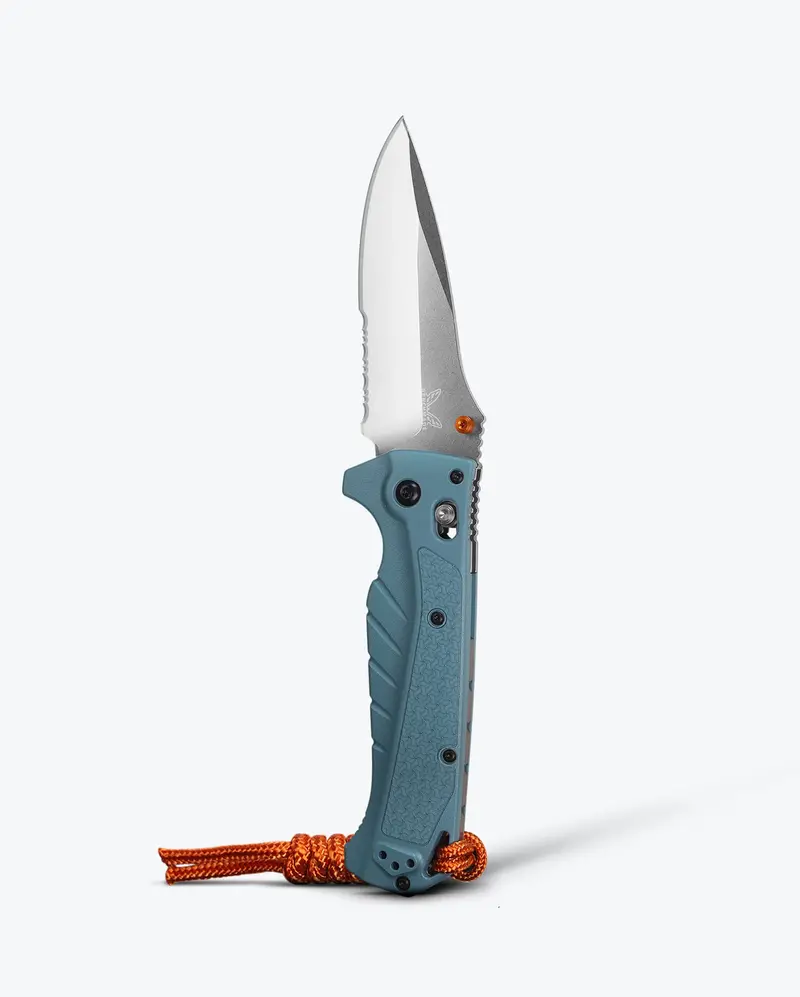 Adira Tactical Folder – Depth Blue Handle, Drop-Point Style