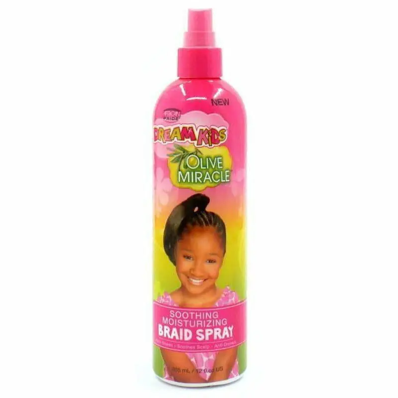 African Pride Dream Kids Soothing Braid Spray – 12 oz Refreshing Mist for Scalp & Braids