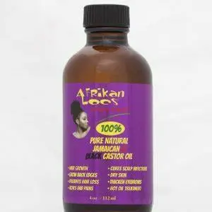 Afrikan Locs 100% Pure Jamaican Black Castor Oil – 4 oz Cold-Pressed Growth Oil