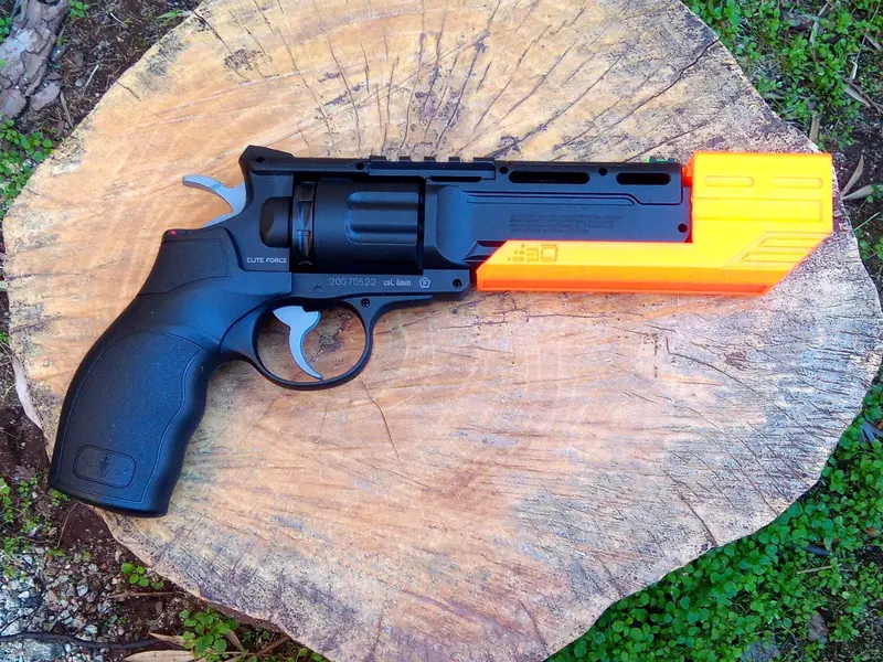 AirPower3D Fusion Frame-Mount Revolver Compensator for Brodax & H8R NBB SoftAir Pistols
