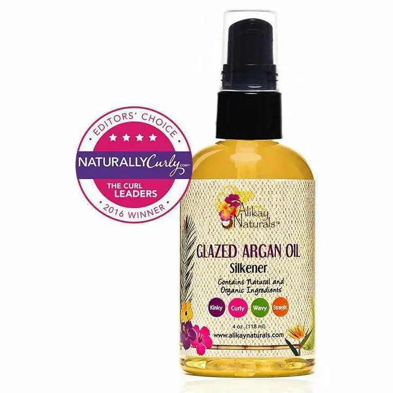 Alikay Naturals Glazed Argan Oil Silkener for Shine & Smoothness (4 oz)