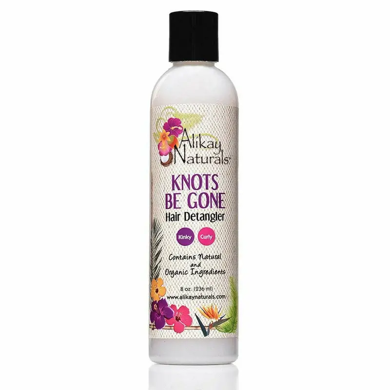 Alikay Naturals Knots Be Gone Hair Detangler – Slip-Rich Formula for Effortless Detangling and Heat Protection (8 oz)