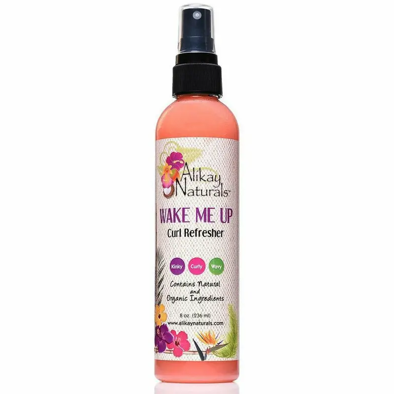 Alikay Naturals Wake Me Up Curl Refresher – Revitalizing Mist with Peppermint & Rosemary to Reactivate Curls Between Washes (8 oz)