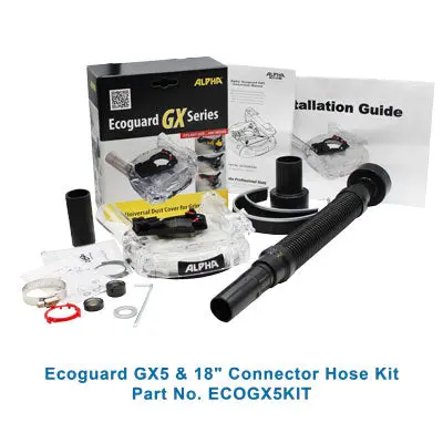 Alpha Ecoguard GX5 Dust Extraction Cover with 18-Inch Hose Connector Kit