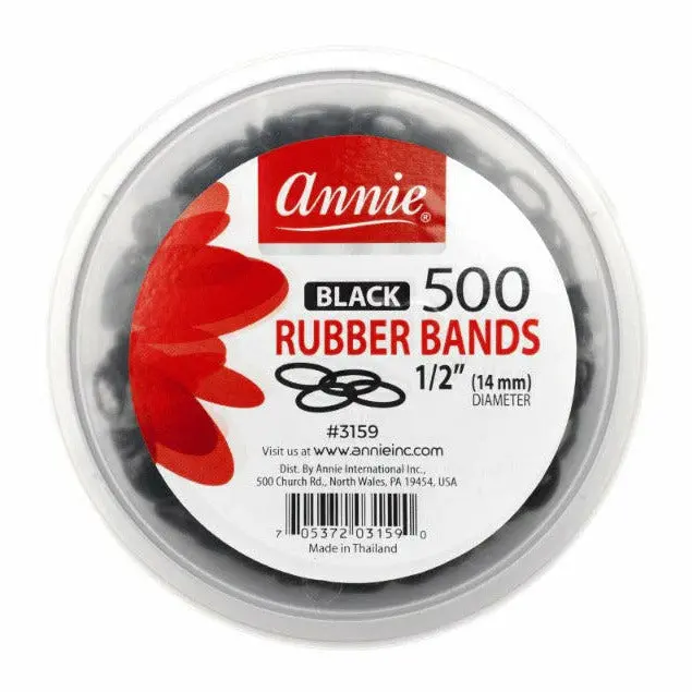 Annie Assorted Rubber Bands – 500-Pack, 1/2-Inch Diameter
