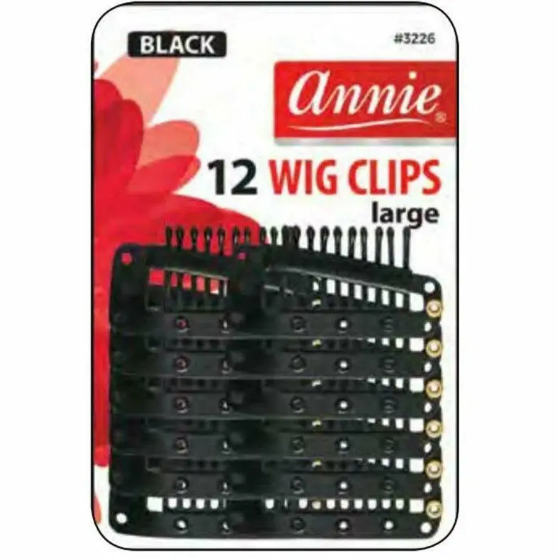 Annie Large Wig Clips – 12-Count #3226 Heavy-Duty Holders for Full-Fit Wigs