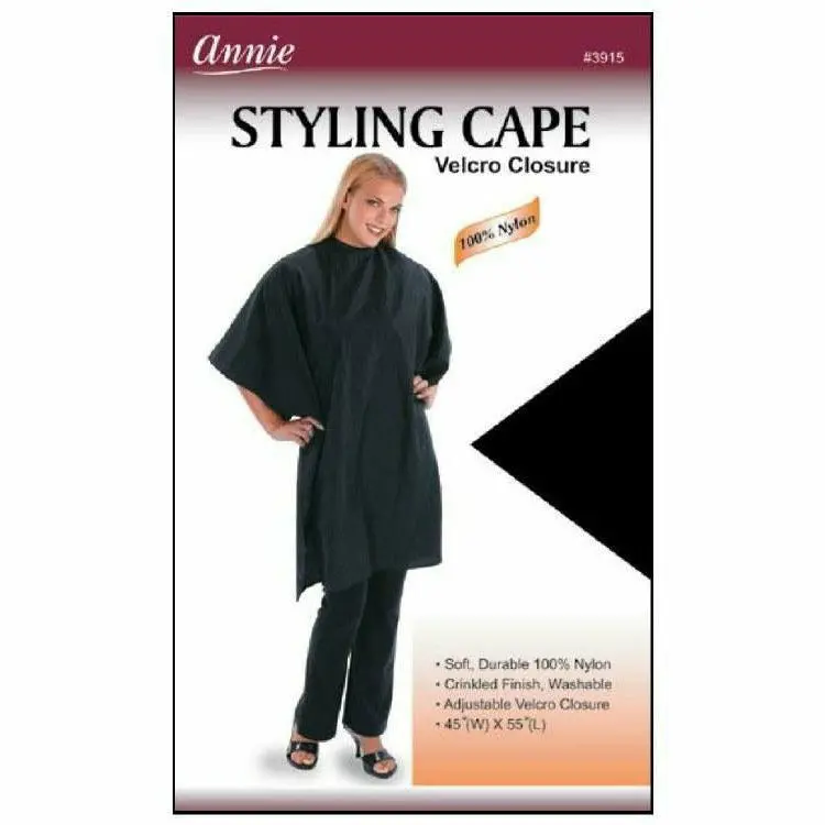 Annie Professional Styling Cape with Adjustable Velcro Closure – Model #3915