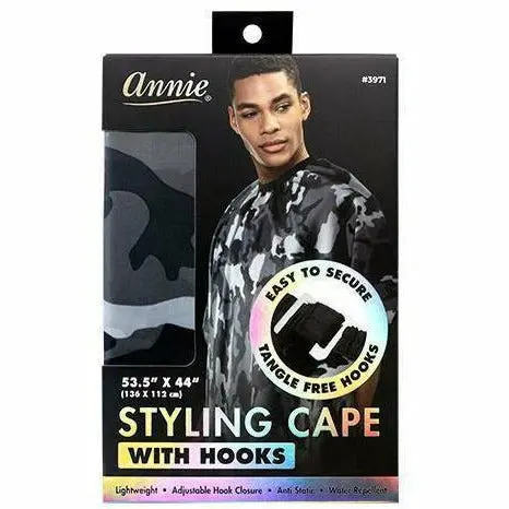 Annie Styling Cape with Hook Closure – Reusable Salon-Grade Hairdressing Cape
