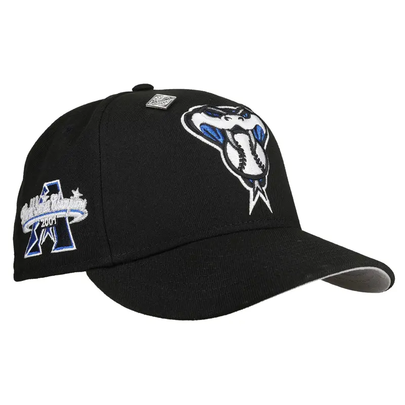 Arizona Diamondbacks 2001 World Series Black-Blue Diamondback Metallic 59Fifty Fitted Cap