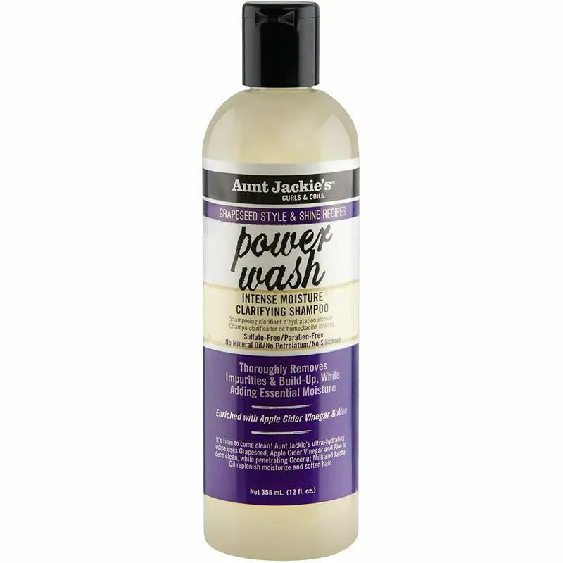 Aunt Jackie’s Power Wash Clarifying Shampoo – Deep-Clean Scalp Formula