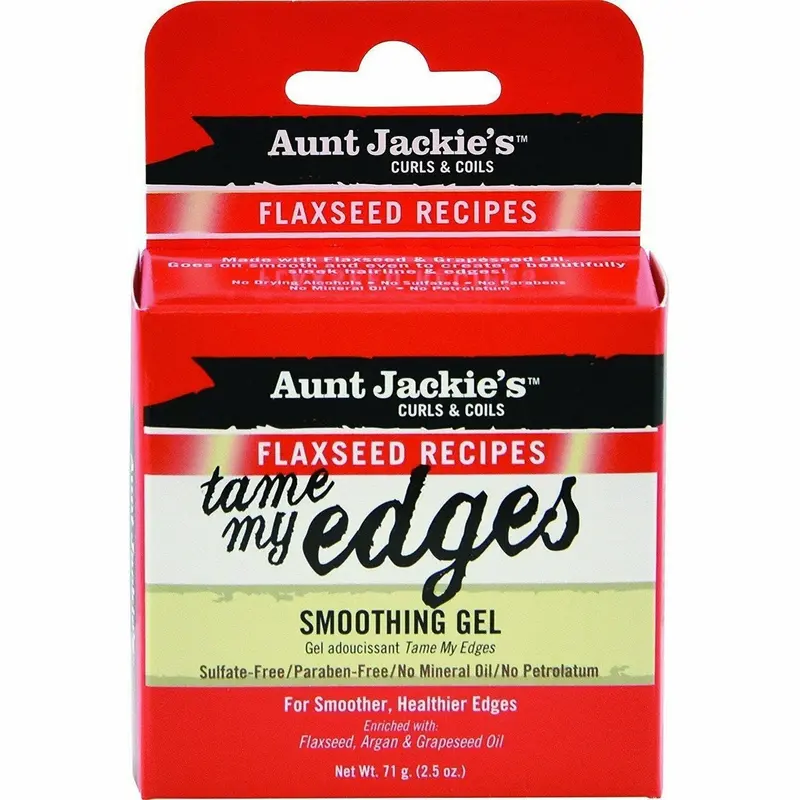 Aunt Jackie’s Tame My Edges Smoothing Gel – Lightweight Edge Control, 2.5 Oz