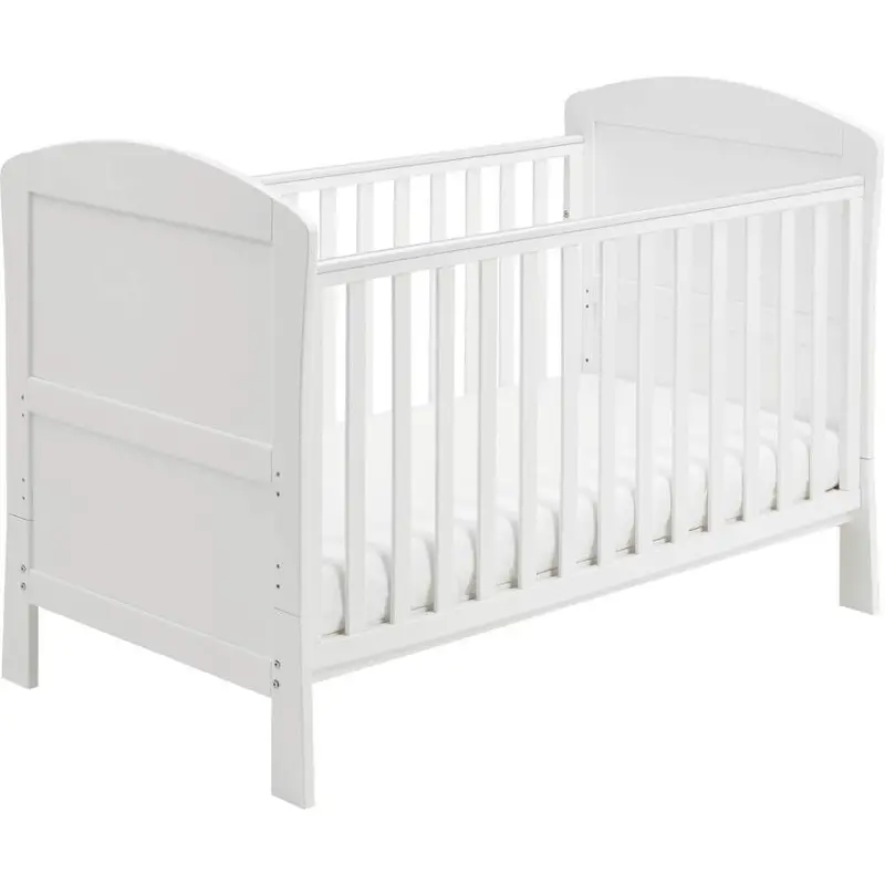 Babymore Aston Drop-Side Cot Bed – Pure White