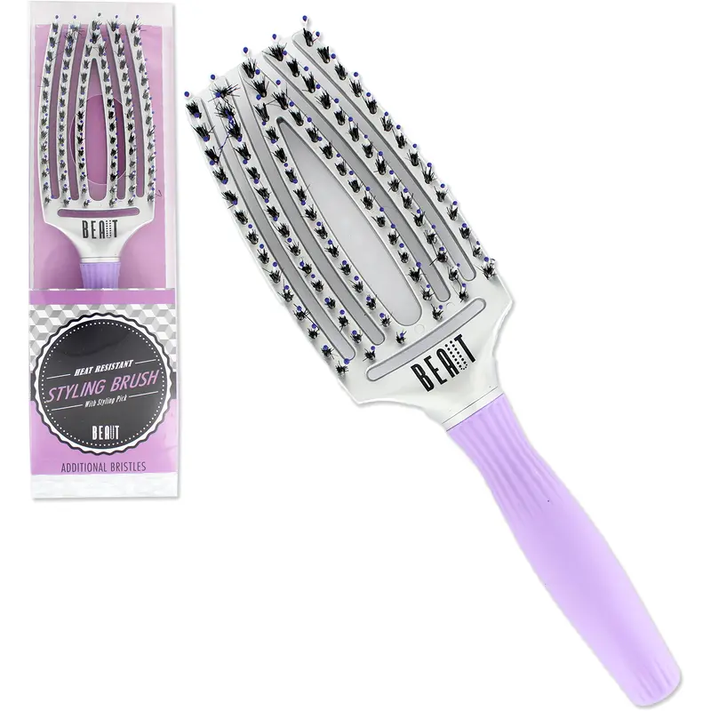 Beaut Premium Heat-Resistant Styling Brush with Ergonomic Handle