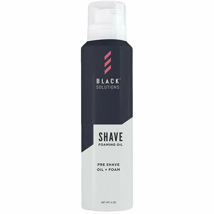 Black Solutions Shave Foaming Oil – 4 oz Soothing Pre-Shave & Shaving Foam Hybrid