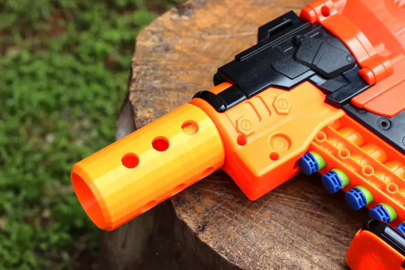 Blasters3D Sonic Disruptor Muzzle Brake for Nerf Modulus Blasters – Zombie Strike-Themed Barrel Upgrade