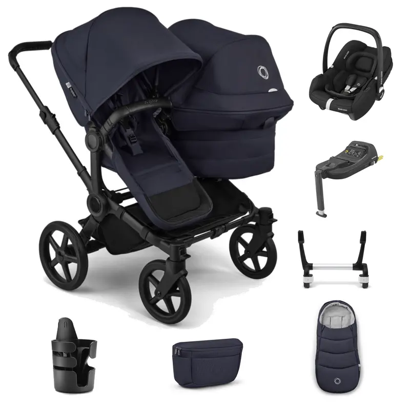 Bugaboo Donkey 6 Duo Ultimate Travel System with Cabriofix i-Size Car Seat – Deep Indigo
