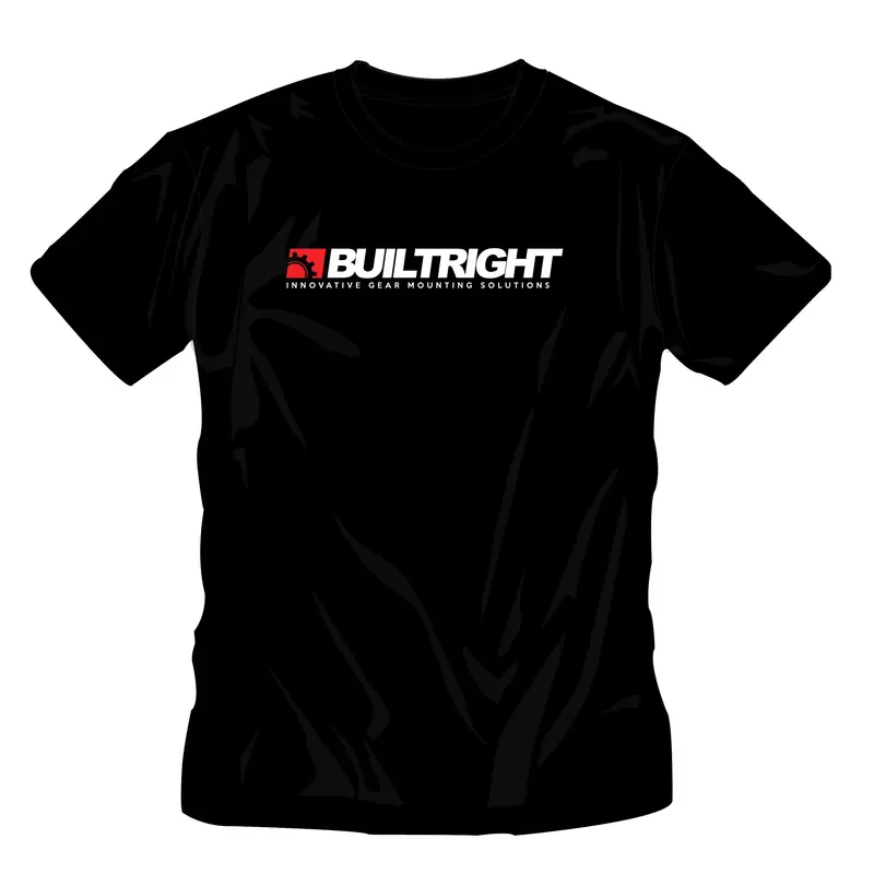 BuiltRight Industries Bold Logo Black Cotton T-Shirt
