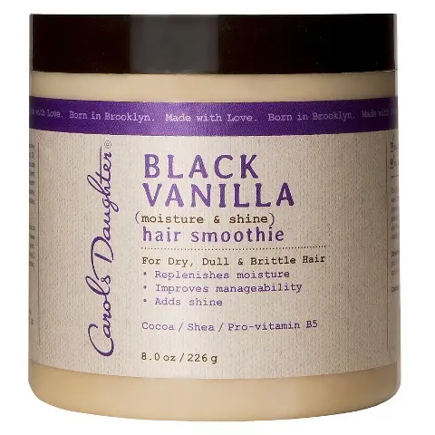 Carol’s Daughter Black Vanilla Hair Smoothie – 8 oz Rich, Fragrant Smoothing Treatment for Frizzy Hair