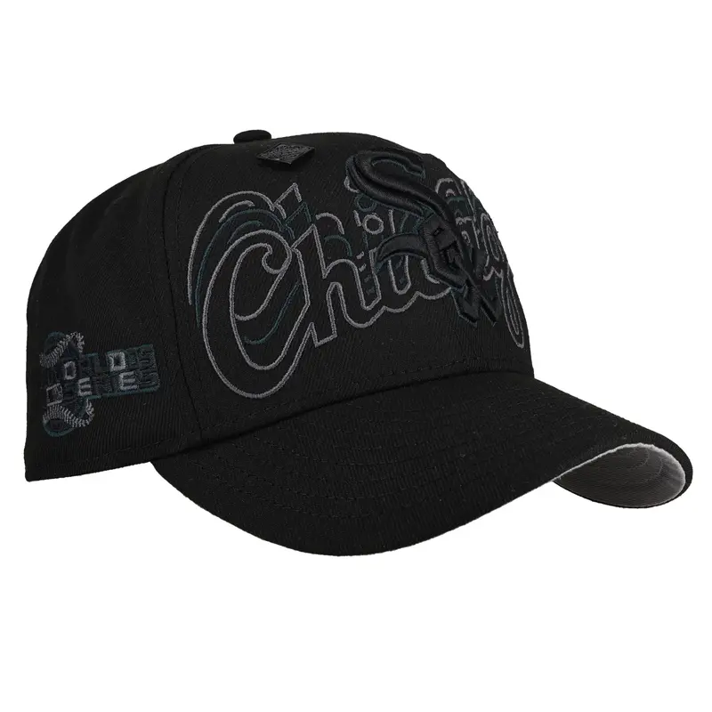 Chicago White Sox 2005 Championship Blackout Script 59Fifty Fitted Cap
