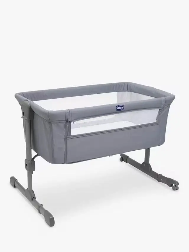 Chicco Next2Me Essential Bedside Sleeper – Stone Re_Lux Fabric