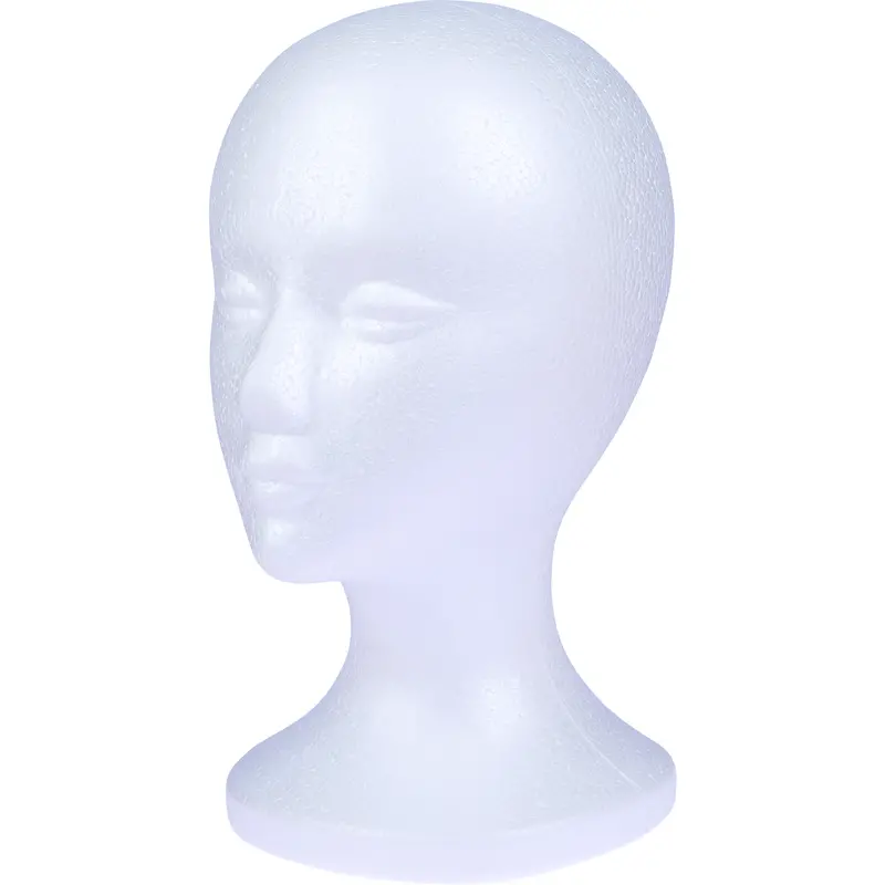 C&L Foam Wig Head Stand – Adjustable Styling Mannequin for Wigs & Extensions