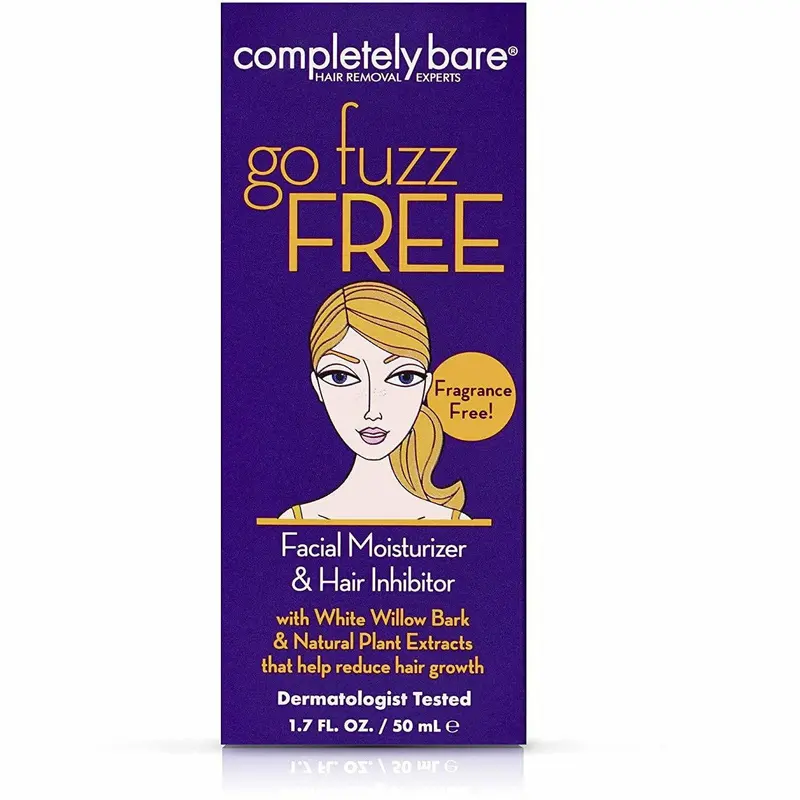 Completely Bare Facial Moisturizer & Hair Growth Inhibitor – 1.7 oz Dual-Action Skincare Formula