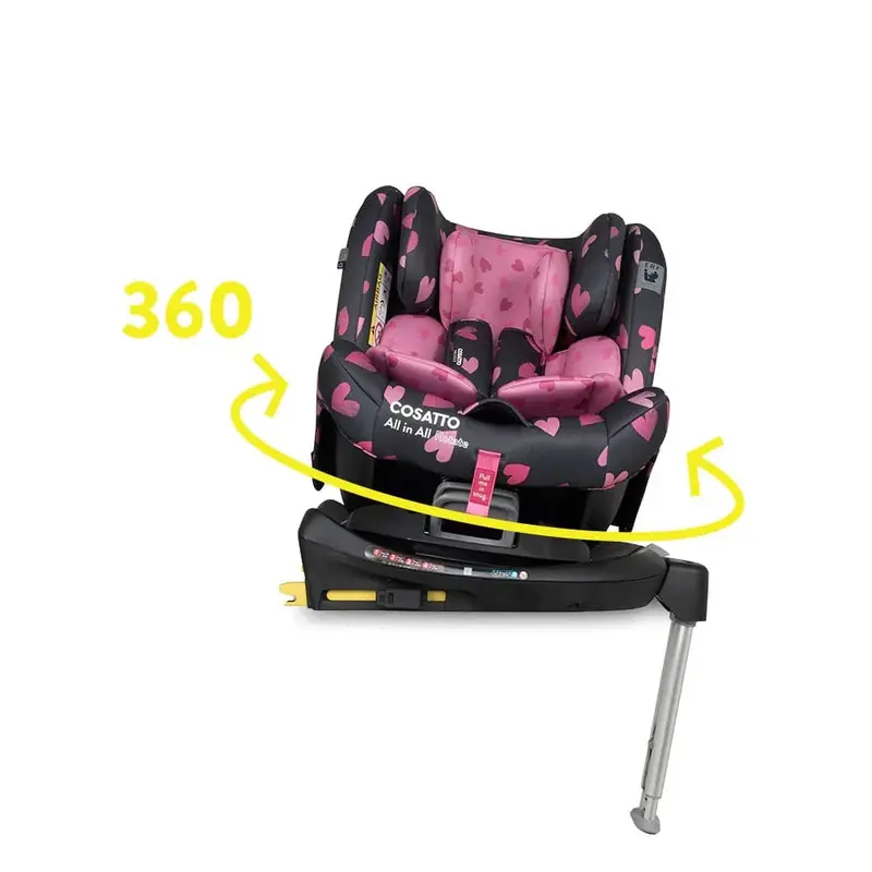 Cosatto All in All 360 Rotate Car Seat – Charcoal Lighthearted Finish