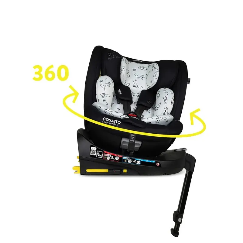 Cosatto Come & Go 2 i-Size 360° Rotating Car Seat – Foxed Pattern