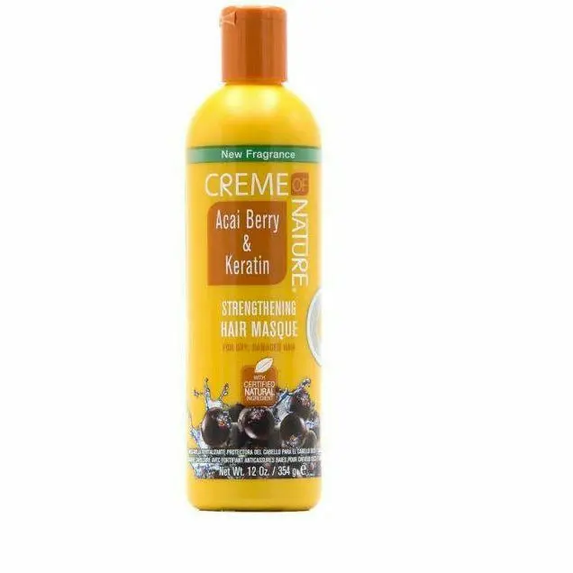 Creme of Nature Acai Berry & Keratin Strengthening Hair Masque for Damaged Hair