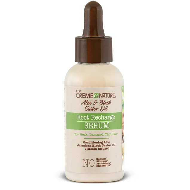 Creme of Nature Aloe & Black Castor Oil Root Recharge Serum – Stimulating Scalp Treatment (1.7 oz)