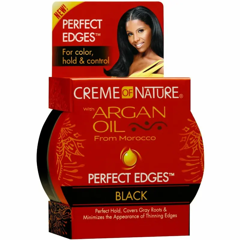 Creme of Nature Perfect Edges Black Formula – Intense Hold & Shine, 2.25 Oz