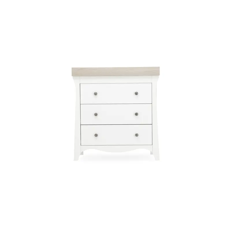 Cuddleco Clara 3-Drawer Dresser in White Ash