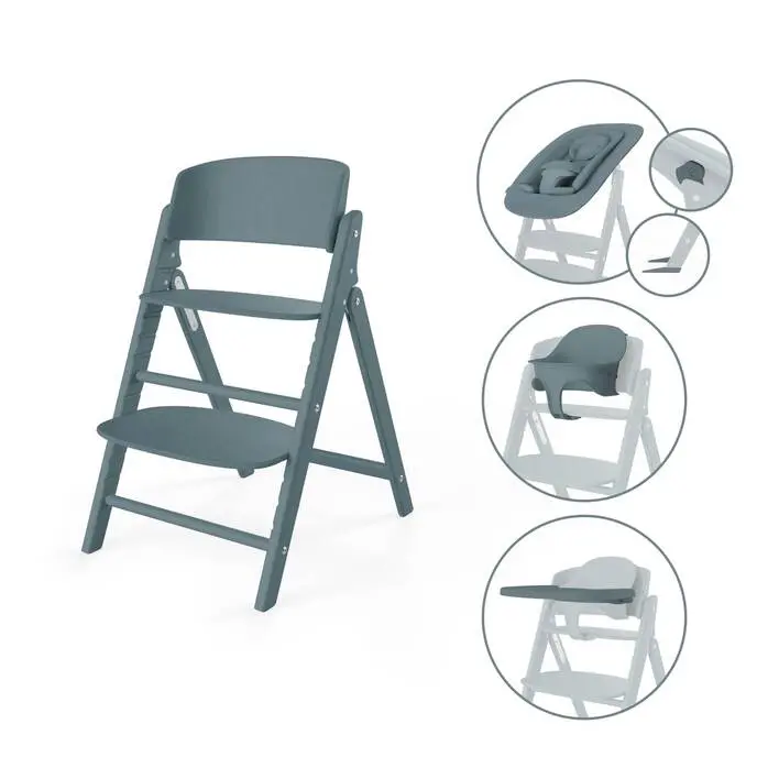 Cybex Click & Fold 4-in-1 Convertible High Chair – Stone Blue