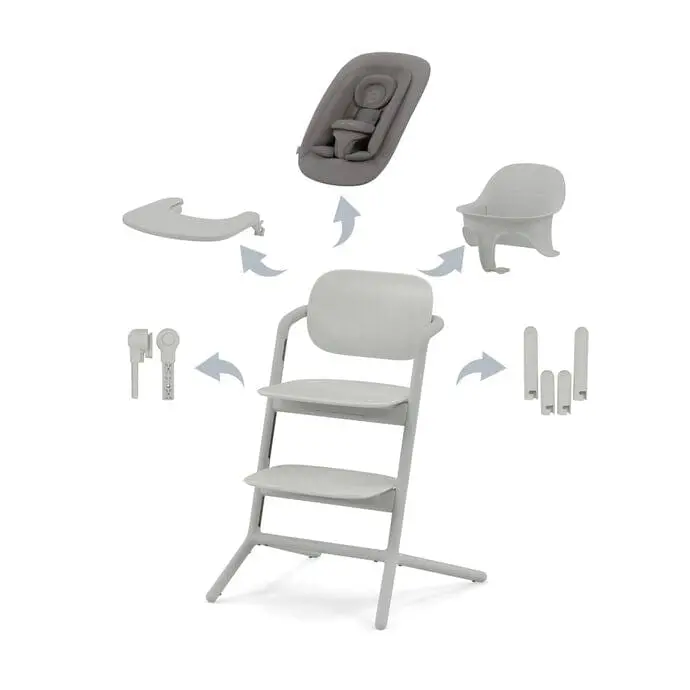Cybex LEMO 4-in-1 Adjustable High Chair Set – Suede Grey