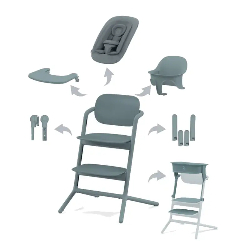 Cybex LEMO 5-in-1 Adjustable High Chair – Stone Blue
