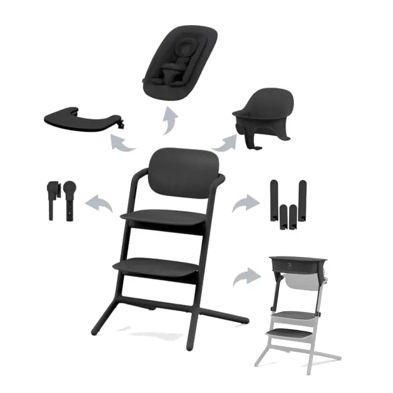 Cybex LEMO 5-in-1 Convertible High Chair – Black