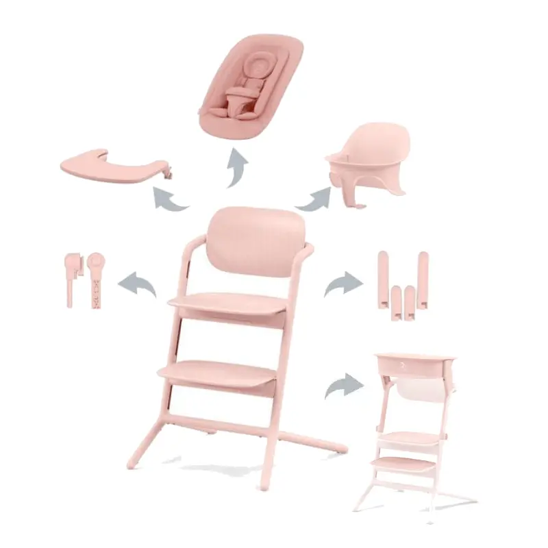 Cybex LEMO 5-in-1 Multi-Stage High Chair – Pearl Pink