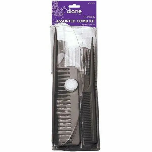 Diane 10-Piece Styling Comb Collection – Salon-Grade Kit D7901