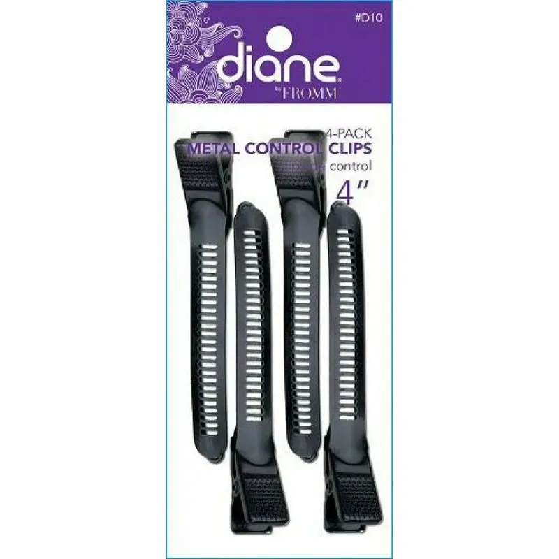 Diane 4-Inch Metal Sectioning Clips – Heavy-Duty Styling Clips (4-Pack)