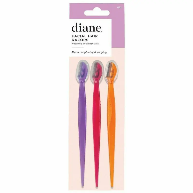 Diane Facial Hair Razors – 3-Count Disposable Blades for Sensitive Skin