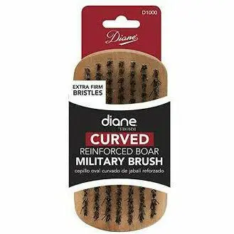 Diane Hard Curved Reinforced Boar Military Wave Brush – Precision Shaping, Model D1000