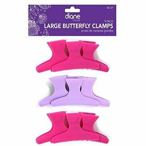 Diane Large Butterfly Hair Clamps – Heavy-Duty Sectioning Clips for Salons & Home #D13F