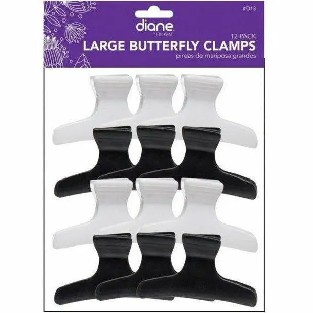 Diane Large Butterfly Hair Clamps – Strong Grip, Model D13